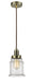 Innovations - 100AB-10BR-0H-AB-G184 - One Light Mini Pendant - Whitney - Antique Brass
