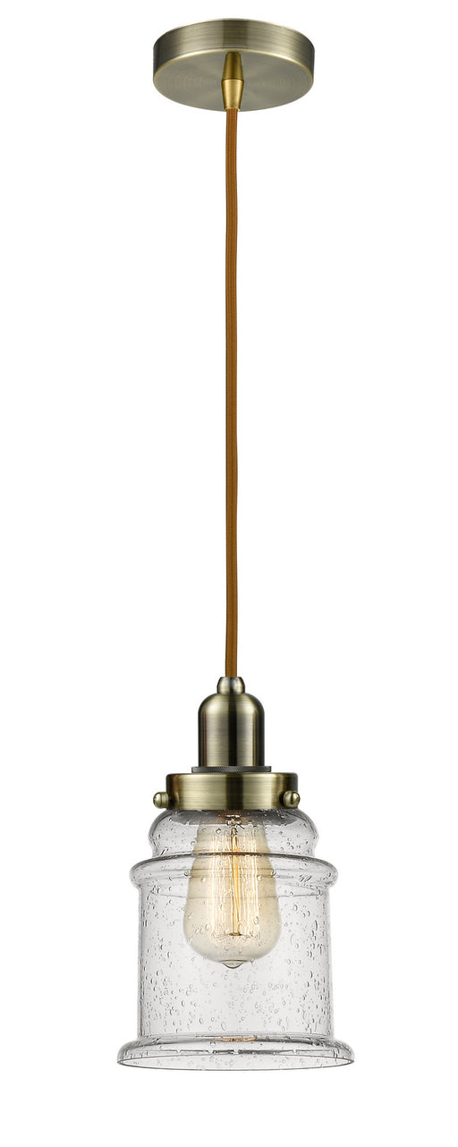Innovations - 100AB-10CR-0H-AB-G184 - One Light Mini Pendant - Whitney - Antique Brass