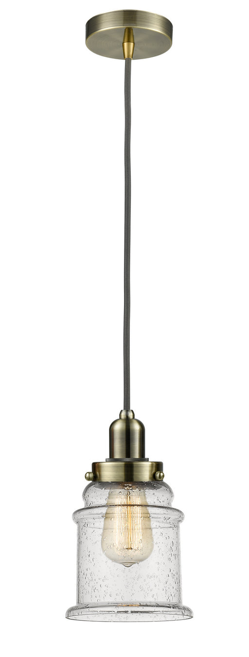 Innovations - 100AB-10GY-0H-AB-G184 - One Light Mini Pendant - Whitney - Antique Brass