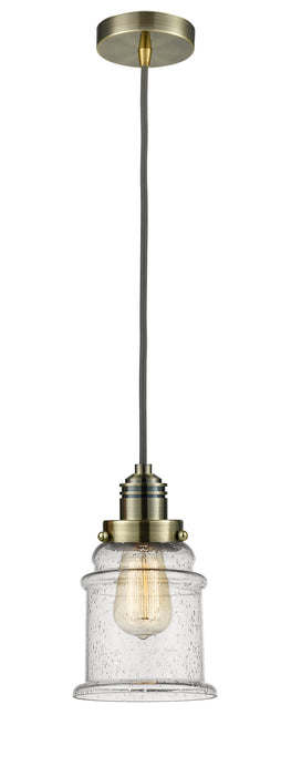Innovations - 100AB-10GY-2H-AB-G184 - One Light Mini Pendant - Winchester - Antique Brass