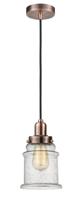 Innovations - 100AC-10BK-0H-AC-G184 - One Light Mini Pendant - Whitney - Antique Copper