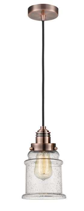 Innovations - 100AC-10BK-2H-AC-G184 - One Light Mini Pendant - Winchester - Antique Copper