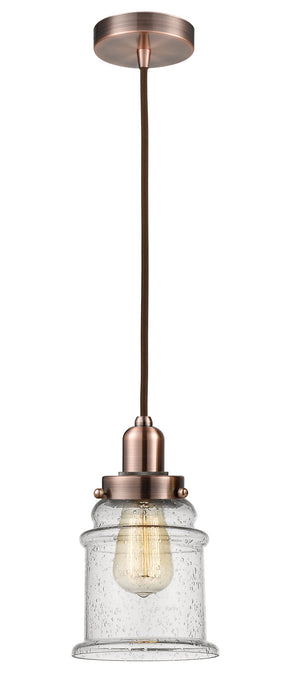 Innovations - 100AC-10BR-0H-AC-G184 - One Light Mini Pendant - Whitney - Antique Copper