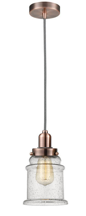 Innovations - 100AC-10BW-0H-AC-G184 - One Light Mini Pendant - Whitney - Antique Copper