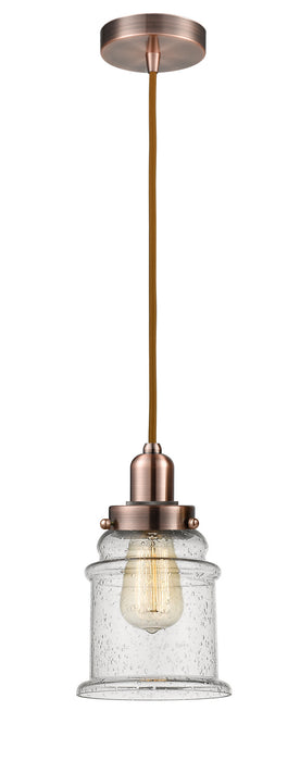 Innovations - 100AC-10CR-0H-AC-G184 - One Light Mini Pendant - Whitney - Antique Copper