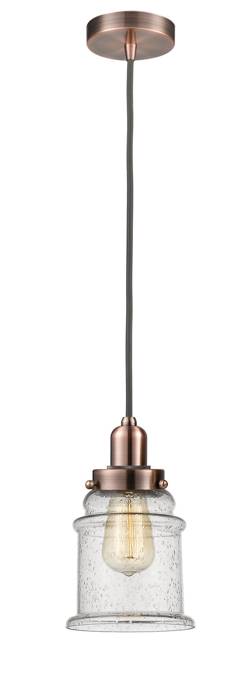 Innovations - 100AC-10GY-0H-AC-G184 - One Light Mini Pendant - Whitney - Antique Copper