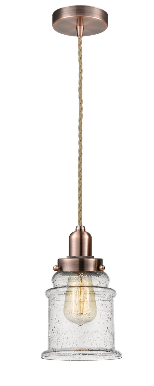 Innovations - 100AC-10RE-0H-AC-G184 - One Light Mini Pendant - Whitney - Antique Copper