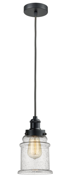Innovations - 100BK-10GY-1H-BK-G184 - One Light Mini Pendant - Edison - Matte Black
