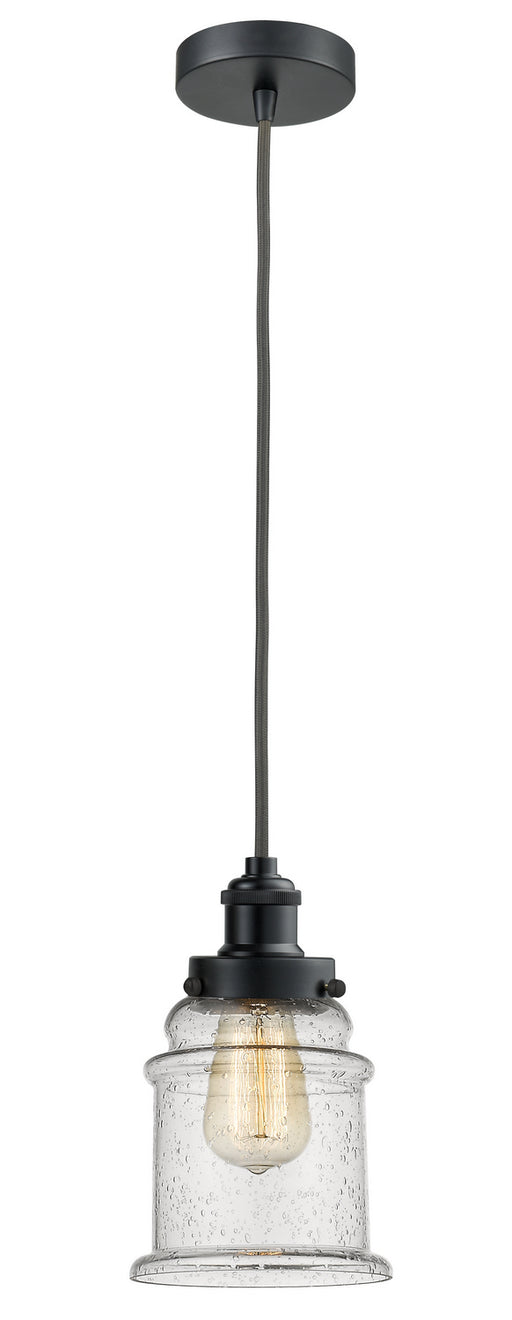 Innovations - 100BK-10GY-1H-BK-G184 - One Light Mini Pendant - Edison - Matte Black