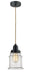 Innovations - 100BK-10RE-2H-BK-G184 - One Light Mini Pendant - Winchester - Matte Black