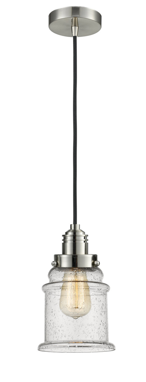 Innovations - 100SN-10BK-2H-SN-G184 - One Light Mini Pendant - Winchester - Satin Nickel