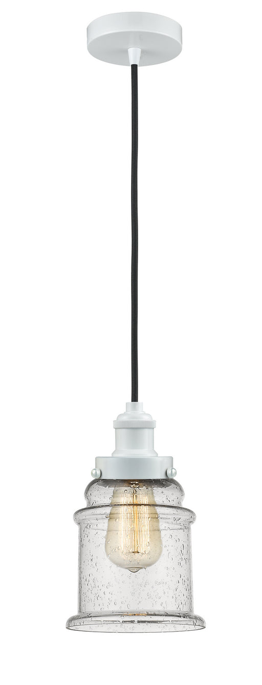 Innovations - 100W-10BK-1H-W-G184 - One Light Mini Pendant - Edison - White