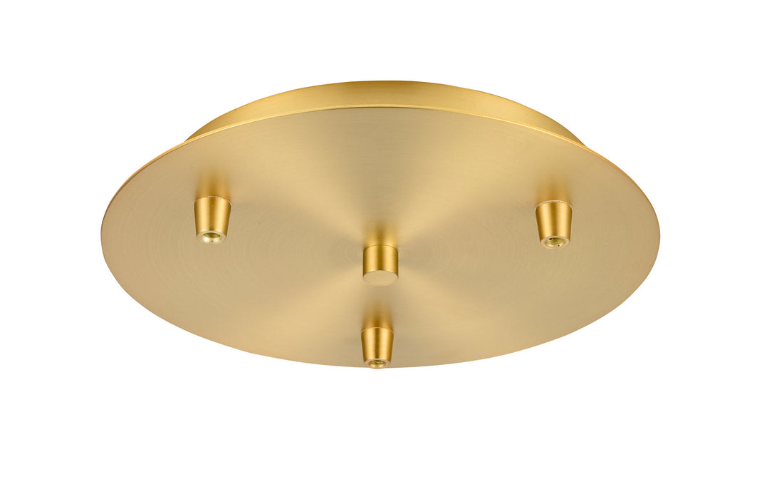 Innovations - 113-SG - Three Light Multi Port Canopy - Custom Cord - Satin Gold