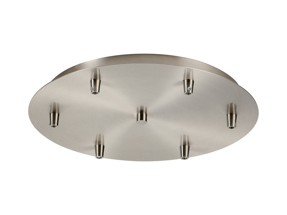 Innovations - 116-SN - Six Light Multi Port Canopy - Custom Cord - Satin Nickel