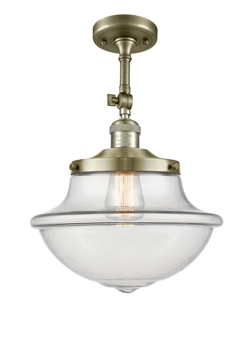 Innovations - 201F-AB-G542 - One Light Semi-Flush Mount - Franklin Restoration - Antique Brass