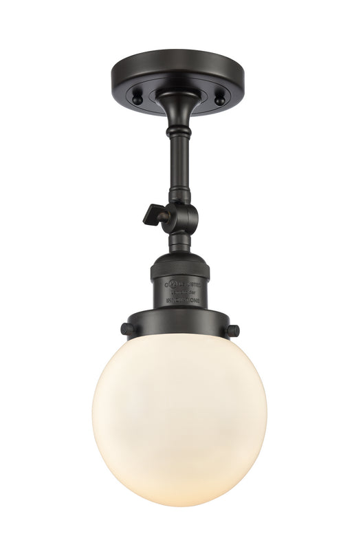 Innovations - 201F-OB-G201-6 - One Light Semi-Flush Mount - Franklin Restoration - Oil Rubbed Bronze