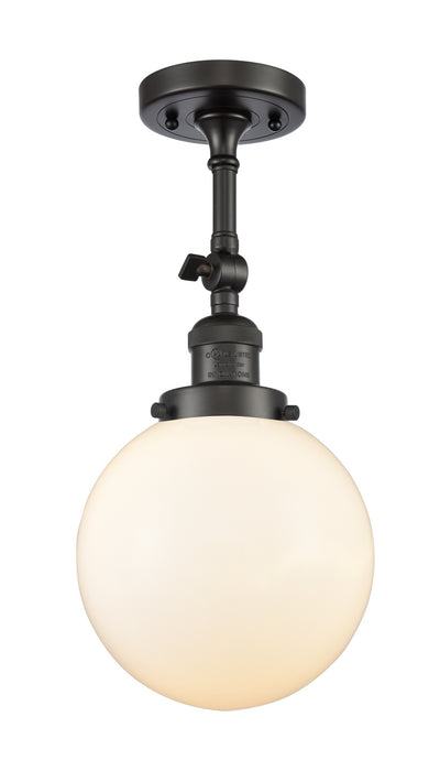 Innovations - 201F-OB-G201-8 - One Light Semi-Flush Mount - Franklin Restoration - Oil Rubbed Bronze