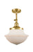 Innovations - 201F-SG-G541 - One Light Semi-Flush Mount - Franklin Restoration - Satin Gold