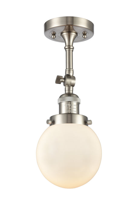 Innovations - 201F-SN-G201-6 - One Light Semi-Flush Mount - Franklin Restoration - Brushed Satin Nickel