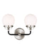 Generation Lighting - 4487902-962 - Two Light Wall / Bath - Cafe - Brushed Nickel