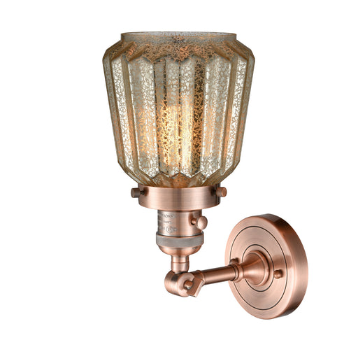 Innovations - 203SW-AC-G146 - One Light Wall Sconce - Franklin Restoration - Antique Copper
