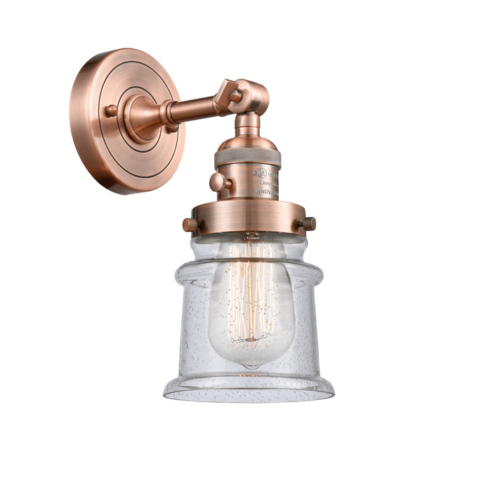 Innovations - 203SW-AC-G184S - One Light Wall Sconce - Franklin Restoration - Antique Copper