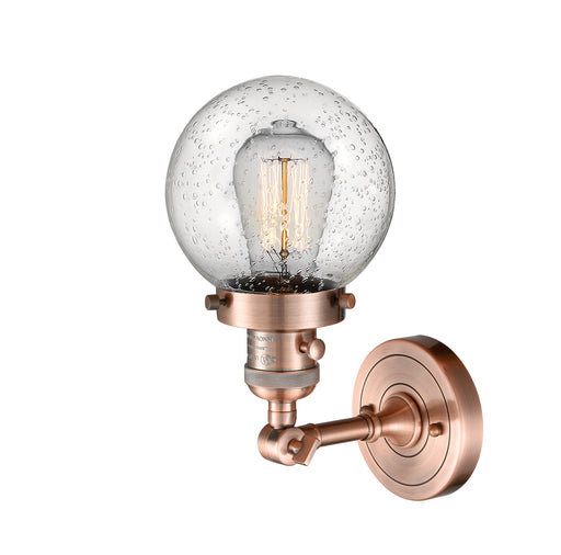 Innovations - 203SW-AC-G204-6 - One Light Wall Sconce - Franklin Restoration - Antique Copper