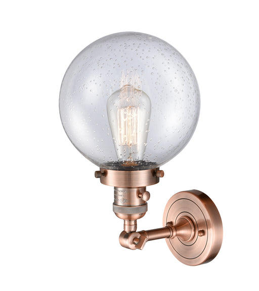 Innovations - 203SW-AC-G204-8 - One Light Wall Sconce - Franklin Restoration - Antique Copper