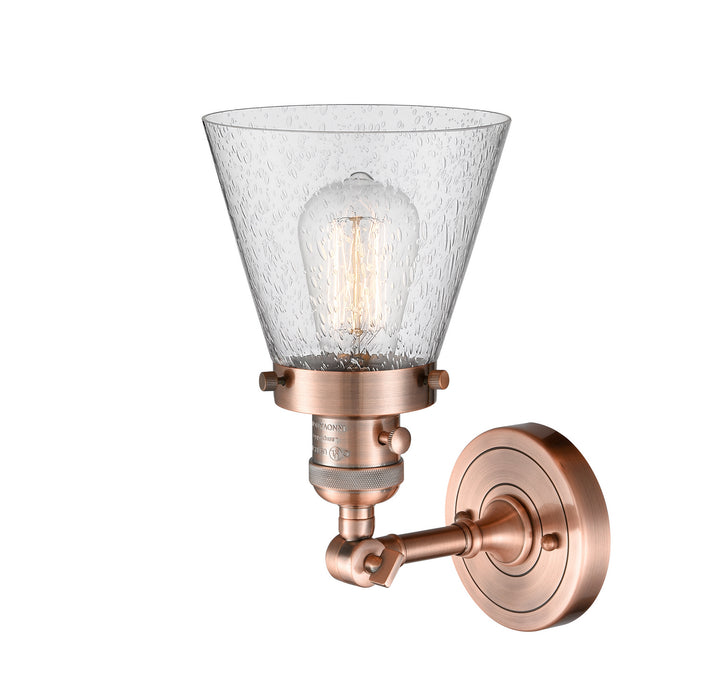 Innovations - 203SW-AC-G64 - One Light Wall Sconce - Franklin Restoration - Antique Copper