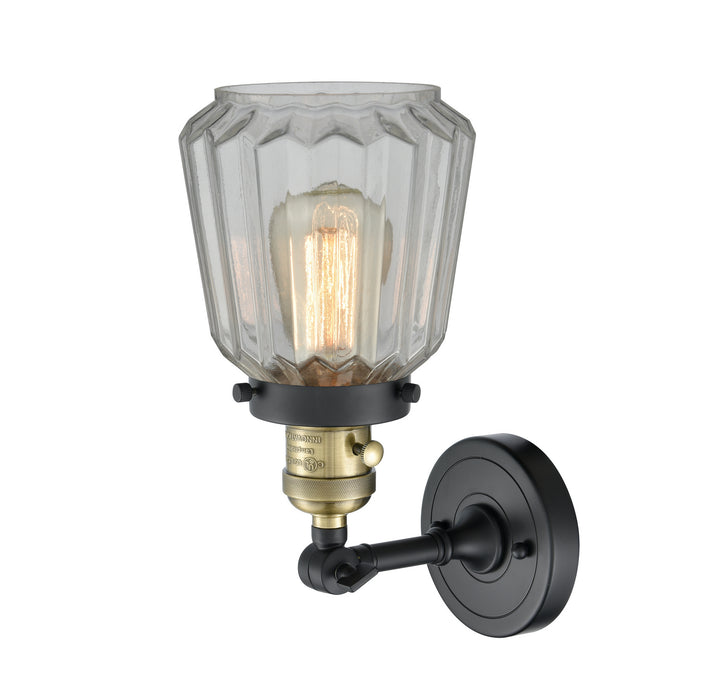 Innovations - 203SW-BAB-G142 - One Light Wall Sconce - Franklin Restoration - Black Antique Brass