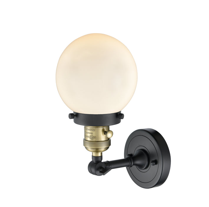 Innovations - 203SW-BAB-G201-6 - One Light Wall Sconce - Franklin Restoration - Black Antique Brass