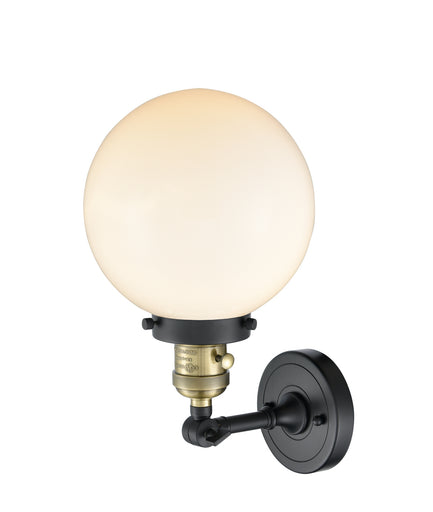 Franklin Restoration One Light Wall Sconce Black Antique Brass