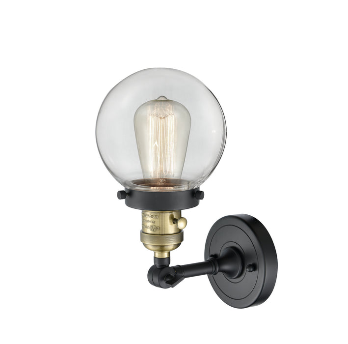 Innovations - 203SW-BAB-G202-6 - One Light Wall Sconce - Franklin Restoration - Black Antique Brass