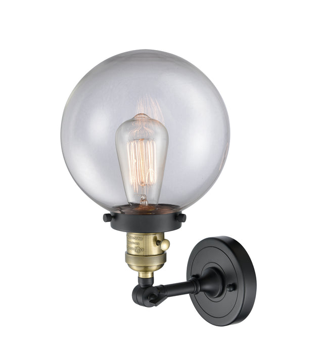 Innovations - 203SW-BAB-G202-8 - One Light Wall Sconce - Franklin Restoration - Black Antique Brass