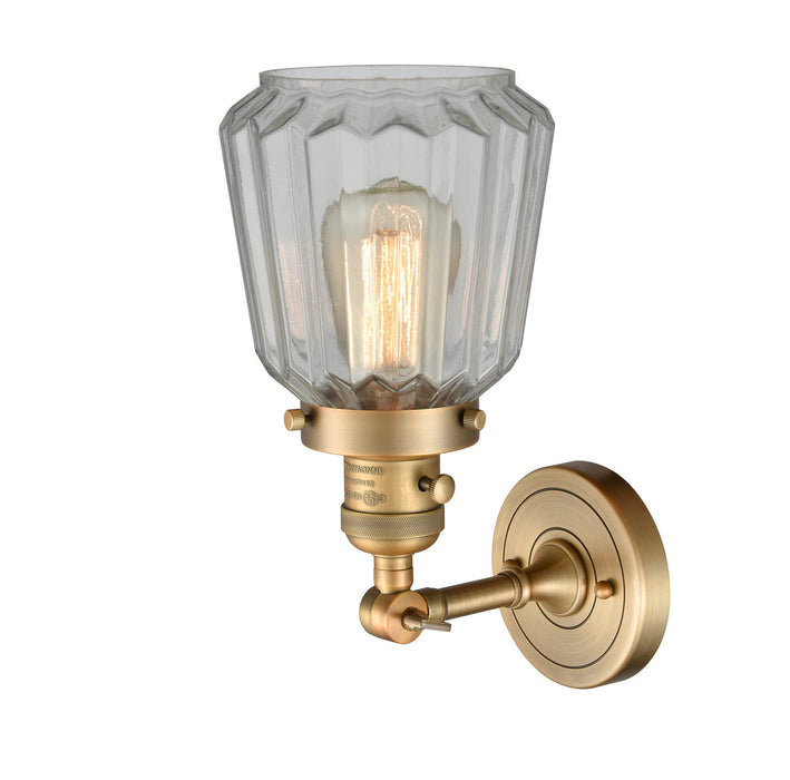 Innovations - 203SW-BB-G142 - One Light Wall Sconce - Franklin Restoration - Brushed Brass