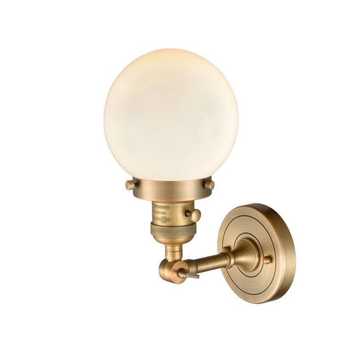 Innovations - 203SW-BB-G201-6 - One Light Wall Sconce - Franklin Restoration - Brushed Brass