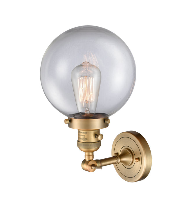 Innovations - 203SW-BB-G202-8 - One Light Wall Sconce - Franklin Restoration - Brushed Brass