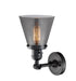 Innovations - 203SW-BK-G63 - One Light Wall Sconce - Franklin Restoration - Matte Black