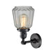 Innovations - 203SW-BK-G142 - One Light Wall Sconce - Franklin Restoration - Matte Black