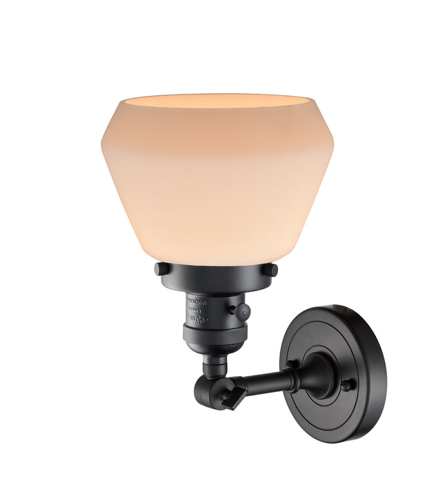 Innovations - 203SW-BK-G171 - One Light Wall Sconce - Franklin Restoration - Matte Black