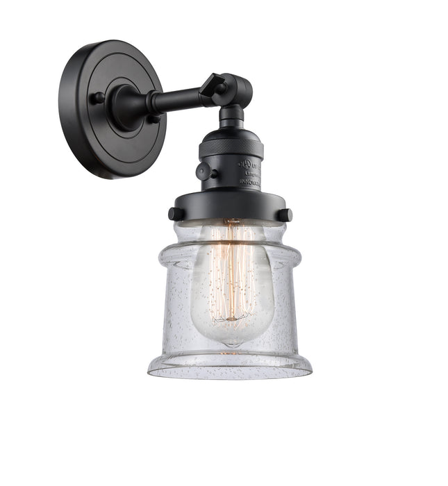 Innovations - 203SW-BK-G184S - One Light Wall Sconce - Franklin Restoration - Matte Black