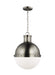 Generation Lighting - 6577101EN3-965 - One Light Pendant - Hanks - Antique Brushed Nickel