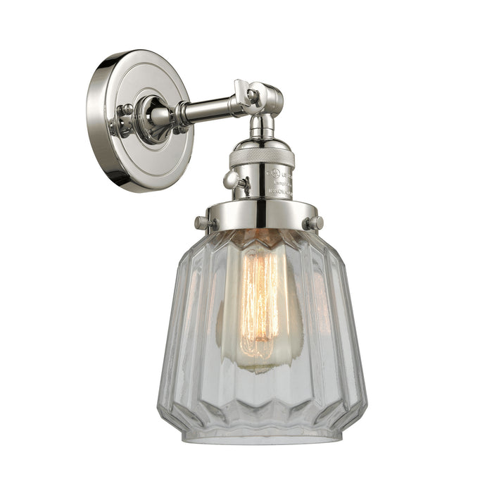 Innovations - 203SW-PN-G142 - One Light Wall Sconce - Franklin Restoration - Polished Nickel