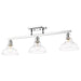 Golden - 0305-3SF CH-CLR - Three Light Semi-Flush Mount - Chrome