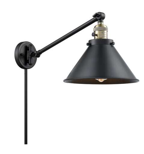 Franklin Restoration LED Swing Arm Lamp Black Antique Brass