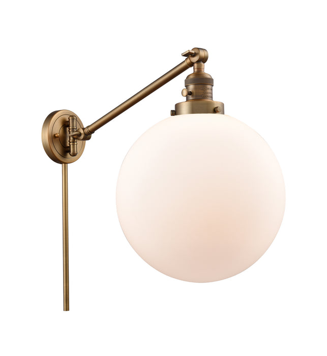 Innovations - 237-BB-G201-12 - One Light Swing Arm Lamp - Franklin Restoration - Brushed Brass