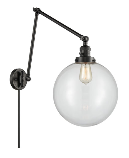 Franklin Restoration One Light Swing Arm Lamp Matte Black