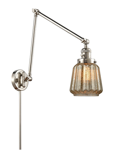 Franklin Restoration One Light Swing Arm Lamp Polished Nickel