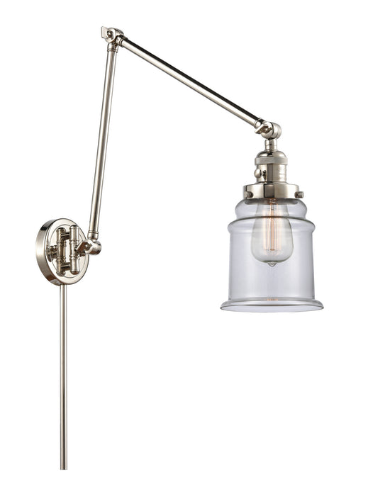 Innovations - 238-PN-G182 - One Light Swing Arm Lamp - Franklin Restoration - Polished Nickel