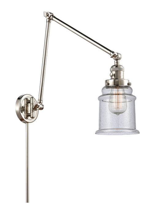 Innovations - 238-PN-G184 - One Light Swing Arm Lamp - Franklin Restoration - Polished Nickel
